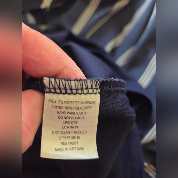 Navy Striped Women's Dress - Picture 7 of 7